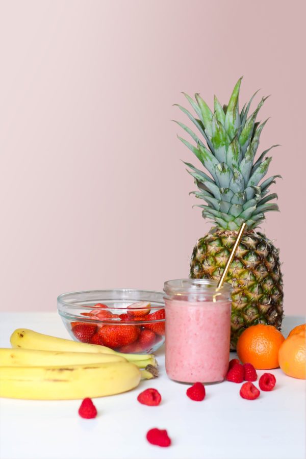 Pailles colorées en metal smoothie