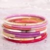 Bracelets corne mix rose