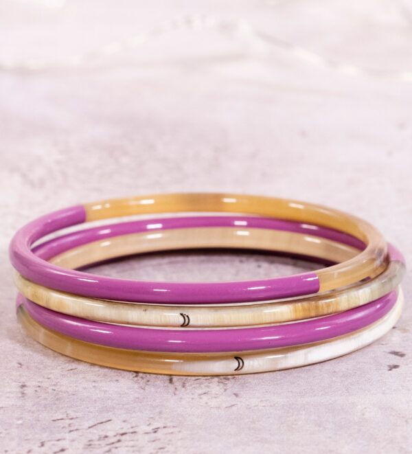 Bracelets corne violet 06