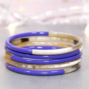 Bracelet corne Violet n° 32 - 3mm