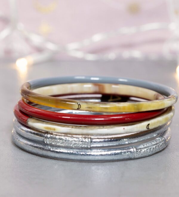Bracelets corne metallisés