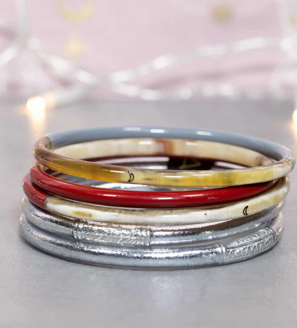 Bracelets corne metallisés