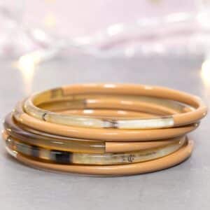 Bracelet corne beige sable n°31 - 3mm