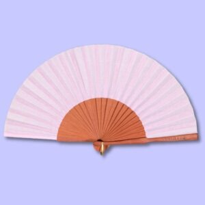 Eventail uni 4 Rose poudre