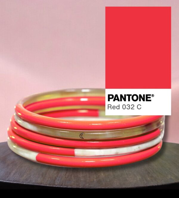 Jonc corne 3mm rouge fluo 35