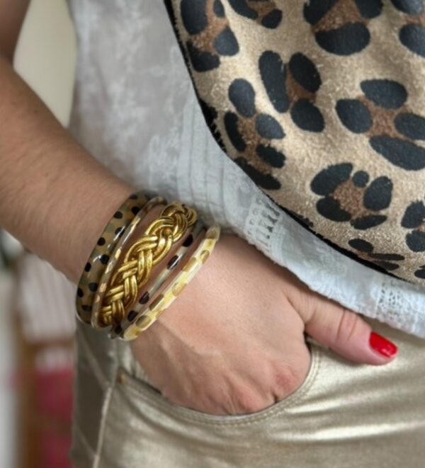 bracelets leopard en corne
