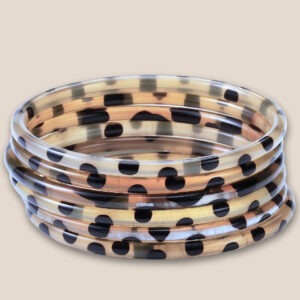 Bracelet corne 4mm LEO noir 04