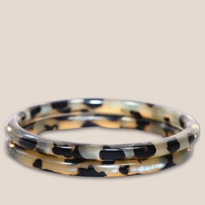 Bracelet corne 6mm LEO noir 04