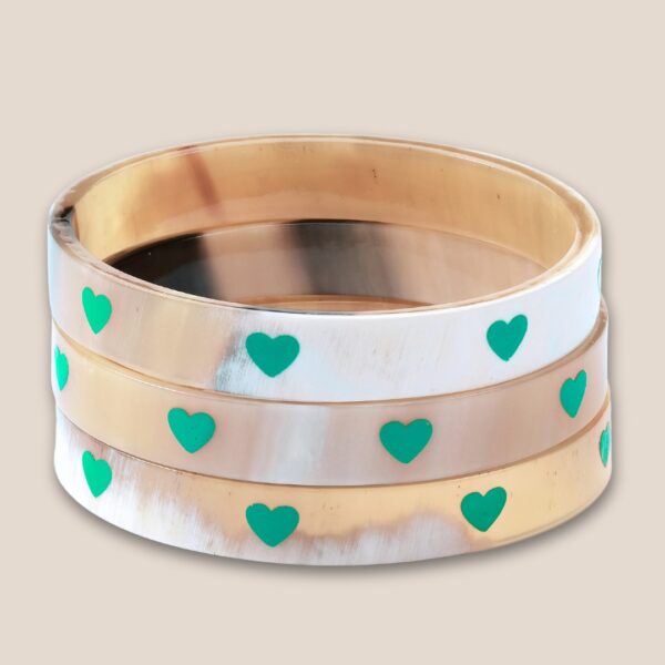bracelet coeur vert bleu
