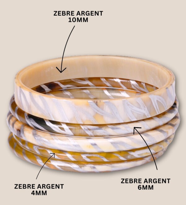Bracelets corne argent