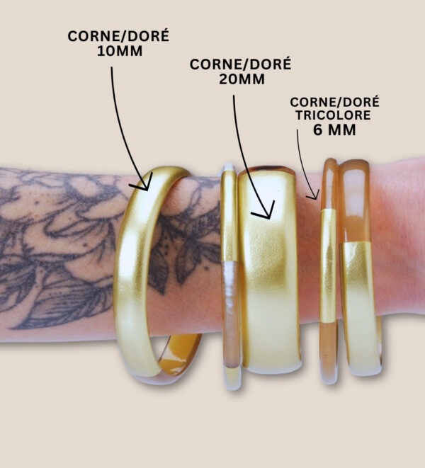 Bracelets corne doré
