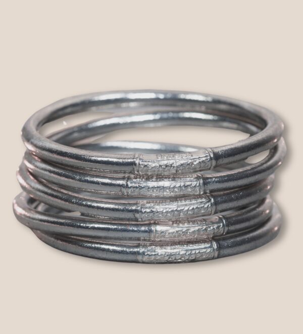 Véritable jonc bouddhiste argent antique (2)
