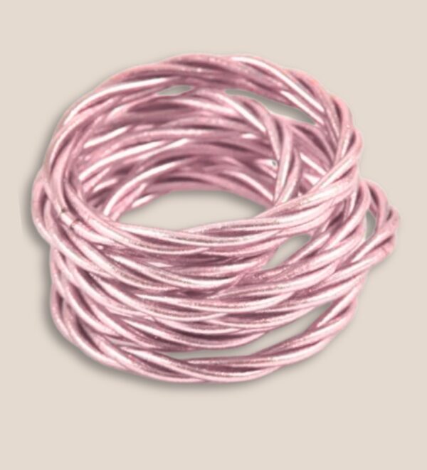 Joncs bouddhiste torsadés rose pastel