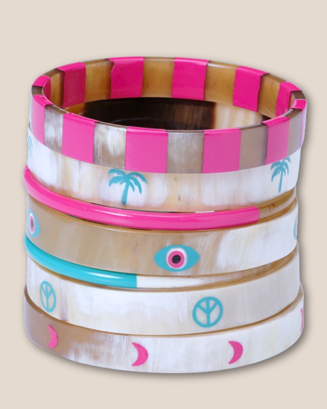 joncs corne rose fluo