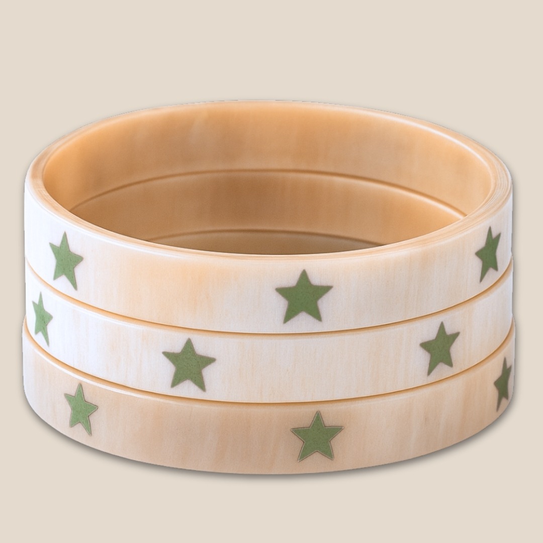 bracelet etoiles kaki