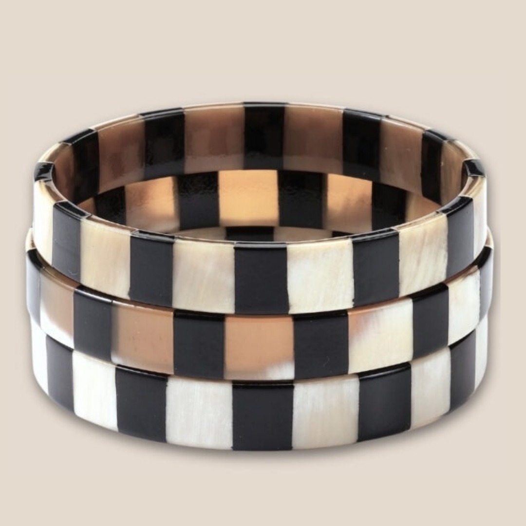bracelets corne rayures