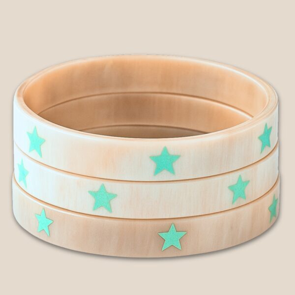 bracelet etoiles vert 17