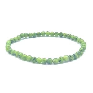 Bracelet "L'introspection": Jade Nefrita 4 mm