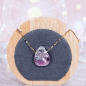 Fluorite multicolore pendentif goutte