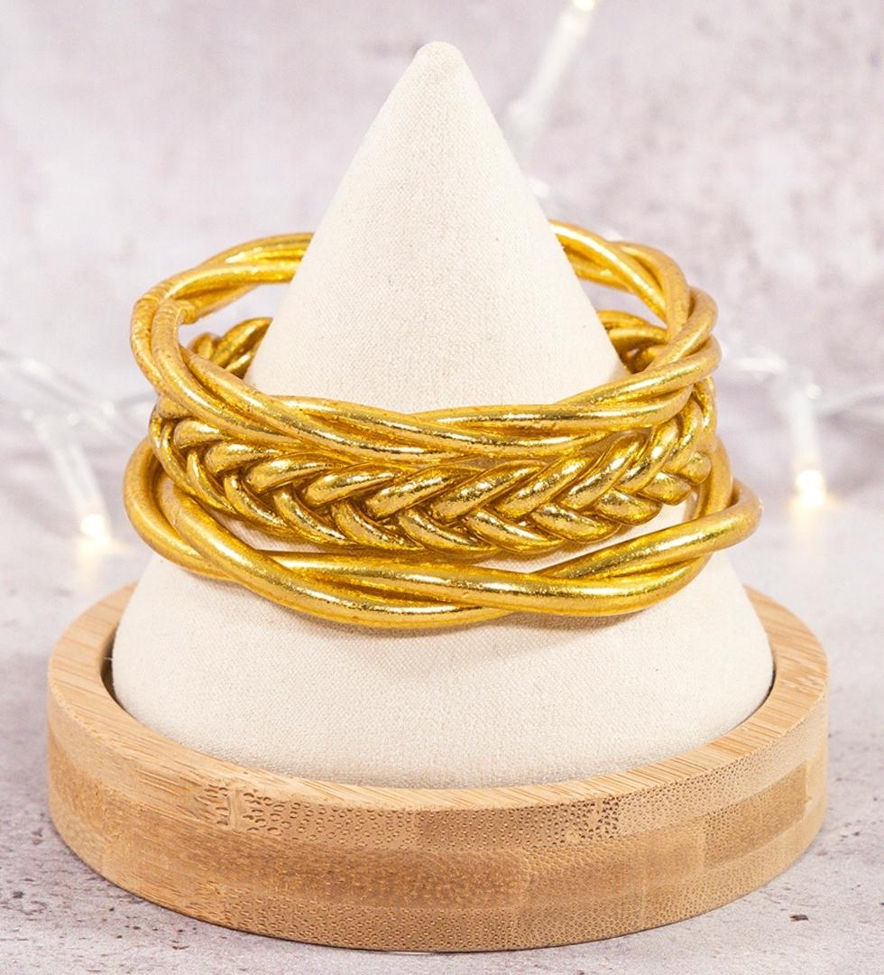 Bracelets joncs bouddhiste twistés