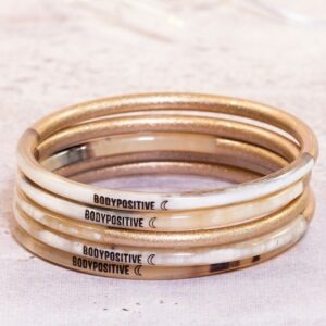 Bracelets semainier à message "BodyPositive"- 3 mm or cuivré