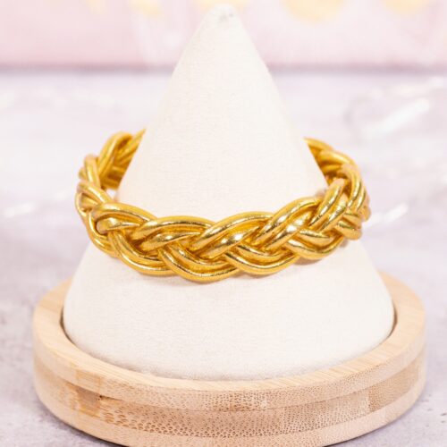 Bracelet Bouddhiste tressé double - Gold Antique main image 0