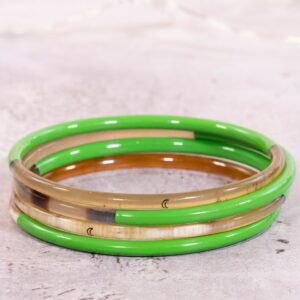 1 Bracelet Lune Vert vif n° 11 - 3 mm