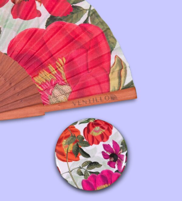 eventail-bigflower-miroir-blue