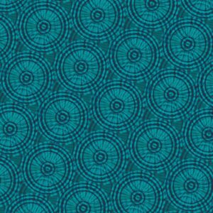 Image d’un motif circulaire en turquoise, idéal pour des accessoires de mode modernes et vibrants.