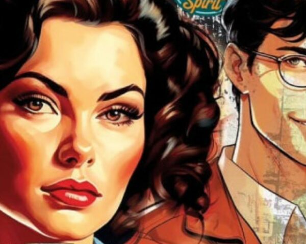 wonderw Image d’une illustration de femme et homme en style pop art, mettant en avant des couleurs vives et des traits expressifs. Parfait pour des thèmes artistiques et créatifs.