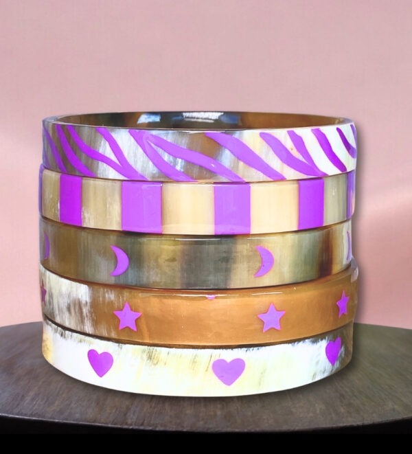 Bracelets corne motif Dahlia 37