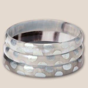 Bracelet corne 10mm LEO argent 03