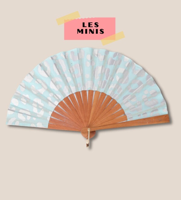 Eventail leopard 44 vert pastel argent (2)