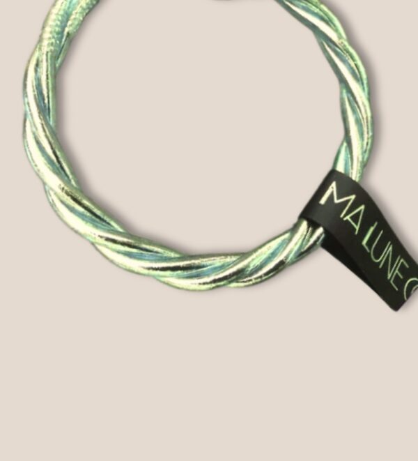 Bracelet bouddhiste torsadés vert pastel
