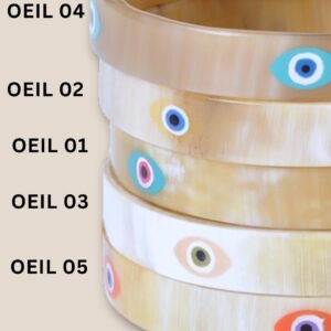Bracelet corne 10mm OEIL 05