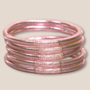 Jonc bouddhiste 5mm Emblématique ROSE pastel - TAILLE S 57 mm