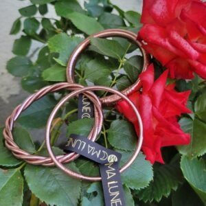 Jonc bouddhiste fin Rose pastel- TAILLE M62 mm