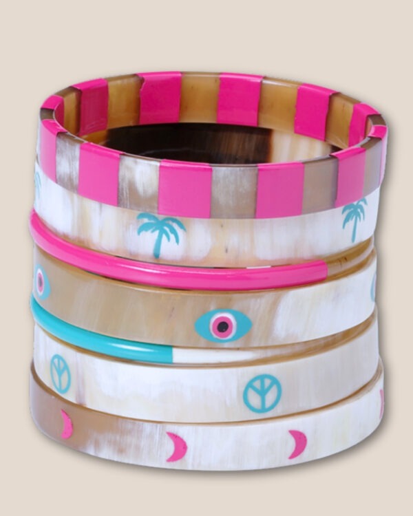 joncs corne rose fluo