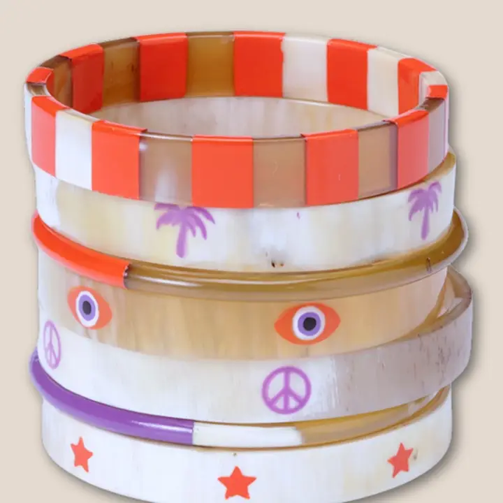 Bracelet 10mm PALMIER Orange 28