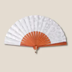 Eventail MINI 45 leo blanc argent