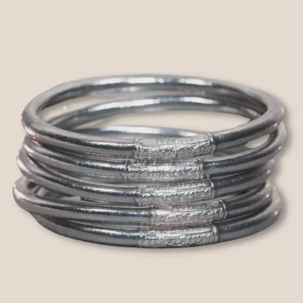 Jonc Bouddhiste Emblématique 5 mm – Argent Antique (Taille S – 57 mm) Jonc bouddhiste argent antique