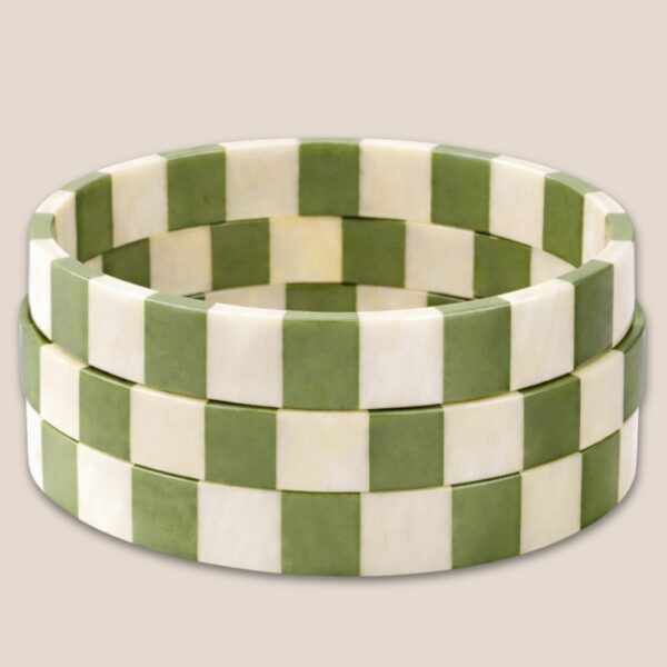 bracelets corne rayures KAKI 25