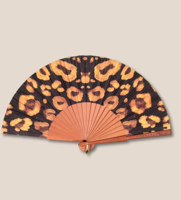 Eventail Leopard jaune