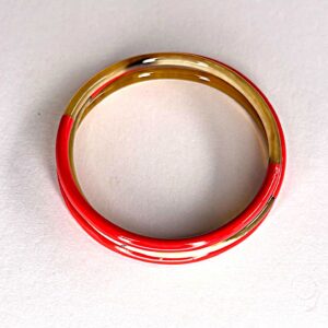 Bracelet 3 mm corne  ROUGE CORAIL