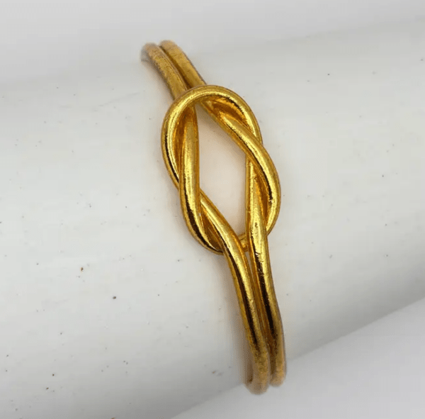 JONC BOUDDHISTE BOUCLE DORE