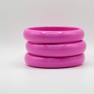 BRACELET RESINE ROSE BONBON 12 MM
