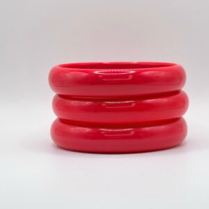 BRACELET EN RESINE ROSE INTENSE 12 MM