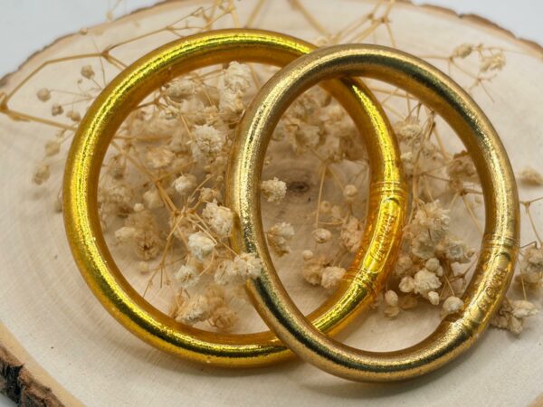 JONC BOUDDHISTE ICONIQUE 8 MM LIGHT GOLD – Image 5
